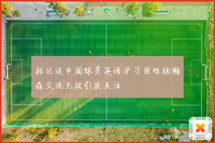 拓记谈中国球员英语学习困难杨瀚森交流无效引发关注